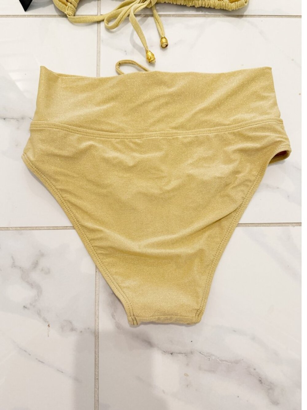 BIKKI BEACH EMMA Gold Lace Up 2-pc Bikini M/L - Picture 7 of 16